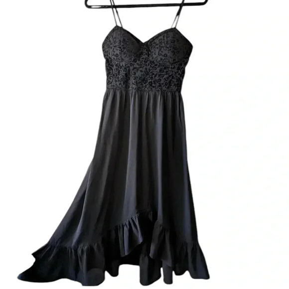 Anthropologie Band of the Free size small black bustier high low dress. VGUC - Picture 1 of 15